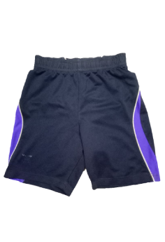 Purple-Striped FBT Shorts In Black